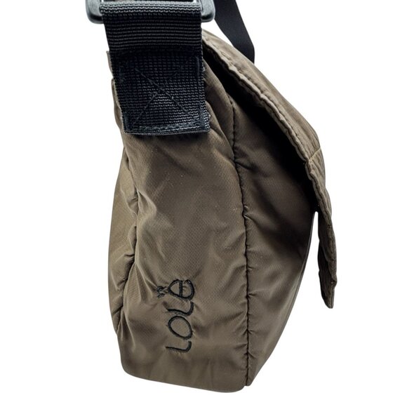 LOLË Brown 100% Nylon Crossbody Messenger Bag Quilted Puffer Design Rare - Picture 4 of 10